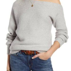 One-Shoulder Ribbed Sweater